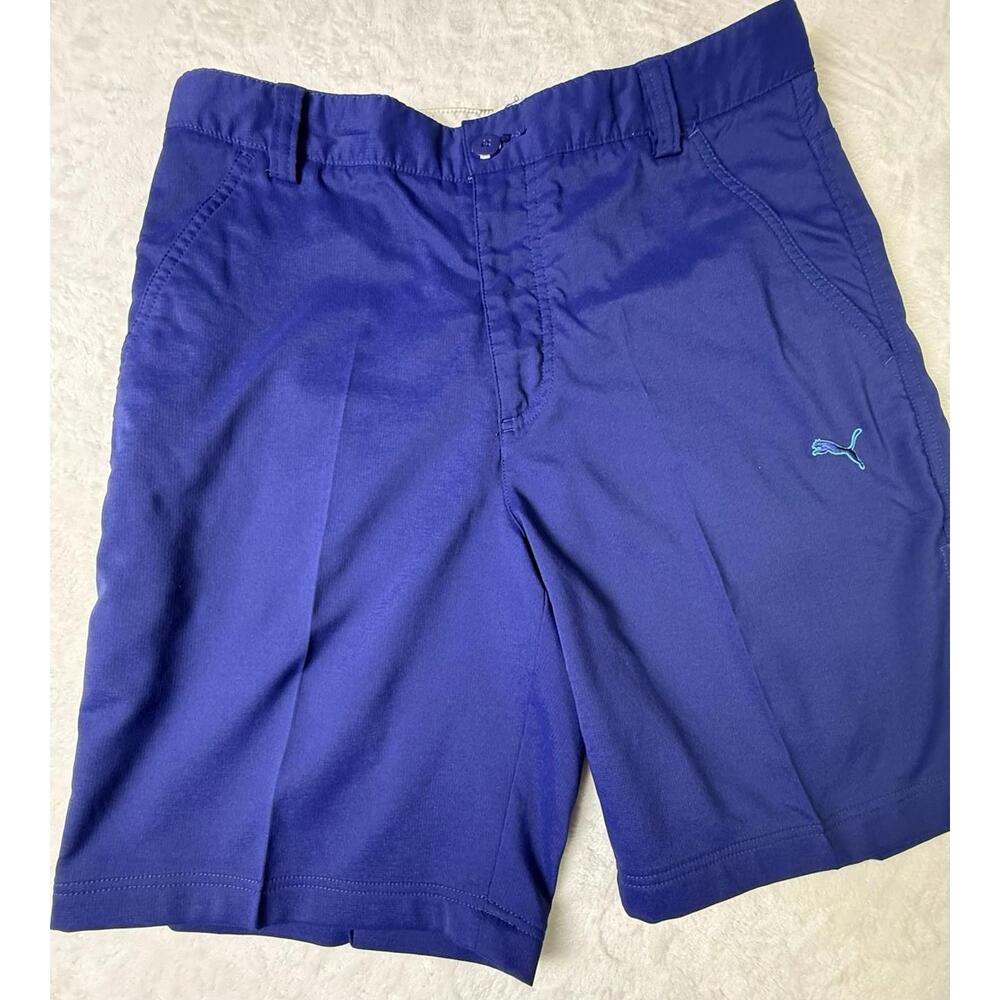 PUMA Men's Dry Cell Flat Front Performance Blue Golf Shorts 30